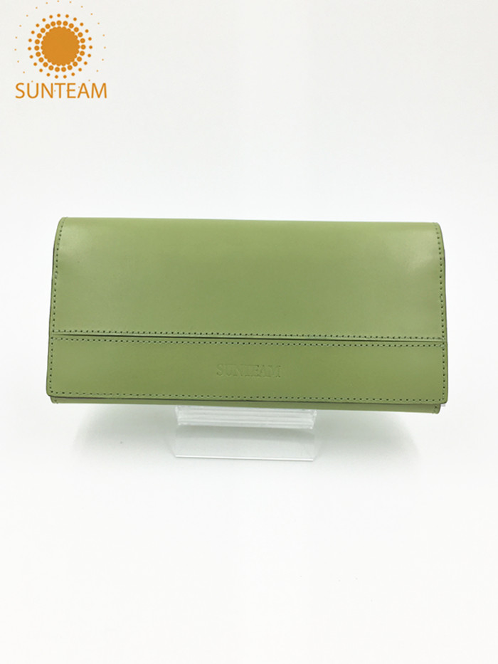 long wallet womens china factory，China leather wallets wholesale, full grain leather wallet supplier
