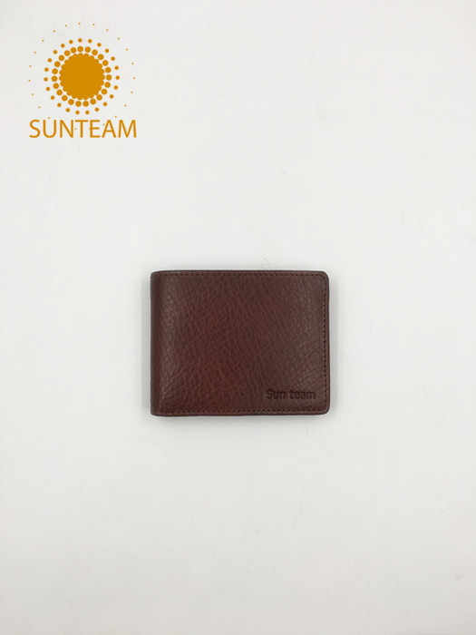 men's slim leather wallet, China leather wallet, slim RFID blocking genuine leather wallet