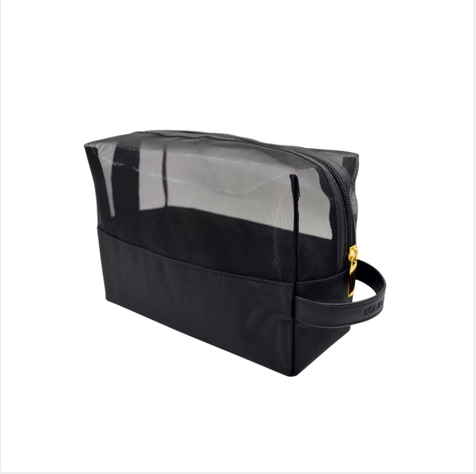 borsa in nylon con logo personalizzato-borsa da trucco portatile da viaggio-cosmetica