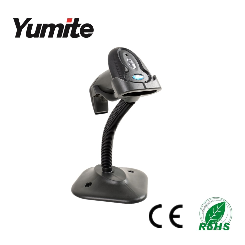 YT-760A Auto-sense wired laser barcode scanner with stand