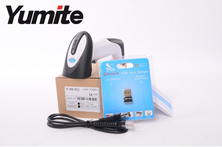China barcode laser portable bluetooth barcode scanner with memory YT-890