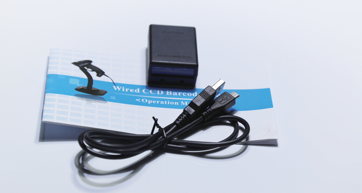 Micro USB module corded automatic MINI CCD barcode scanner applied in PDA/ POS system YT-1404MA