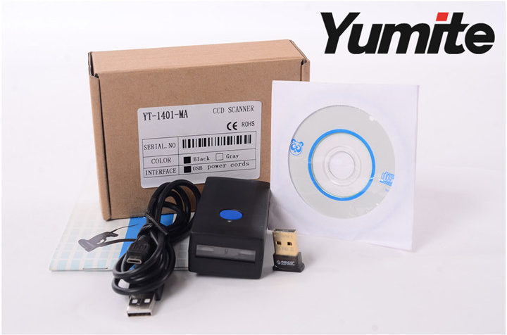 Mini sem fio Bluetooth CCD Barcode Reader YT-1401MA