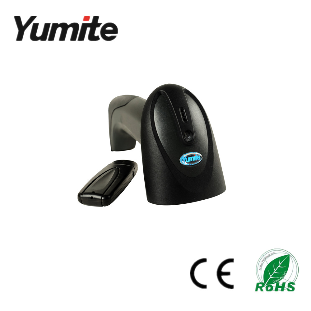 Yumite 2.4G barcode scanner a laser sem fio aplicado no supermercado, YT-860