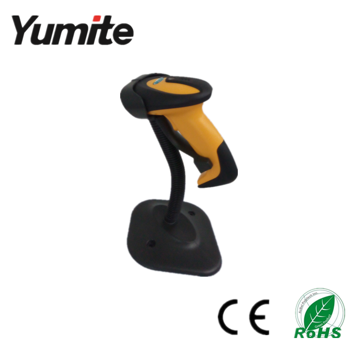 Auto-sense scanner de código de barras CCD com fio Yumite com suporte YT-1101A