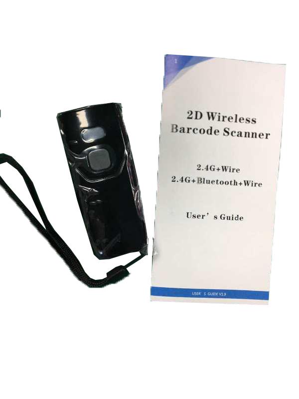 Scanner de código de barras Bluetooth Mini Bluetooth portátil 2D 2.4 + Wire + Bluetooth