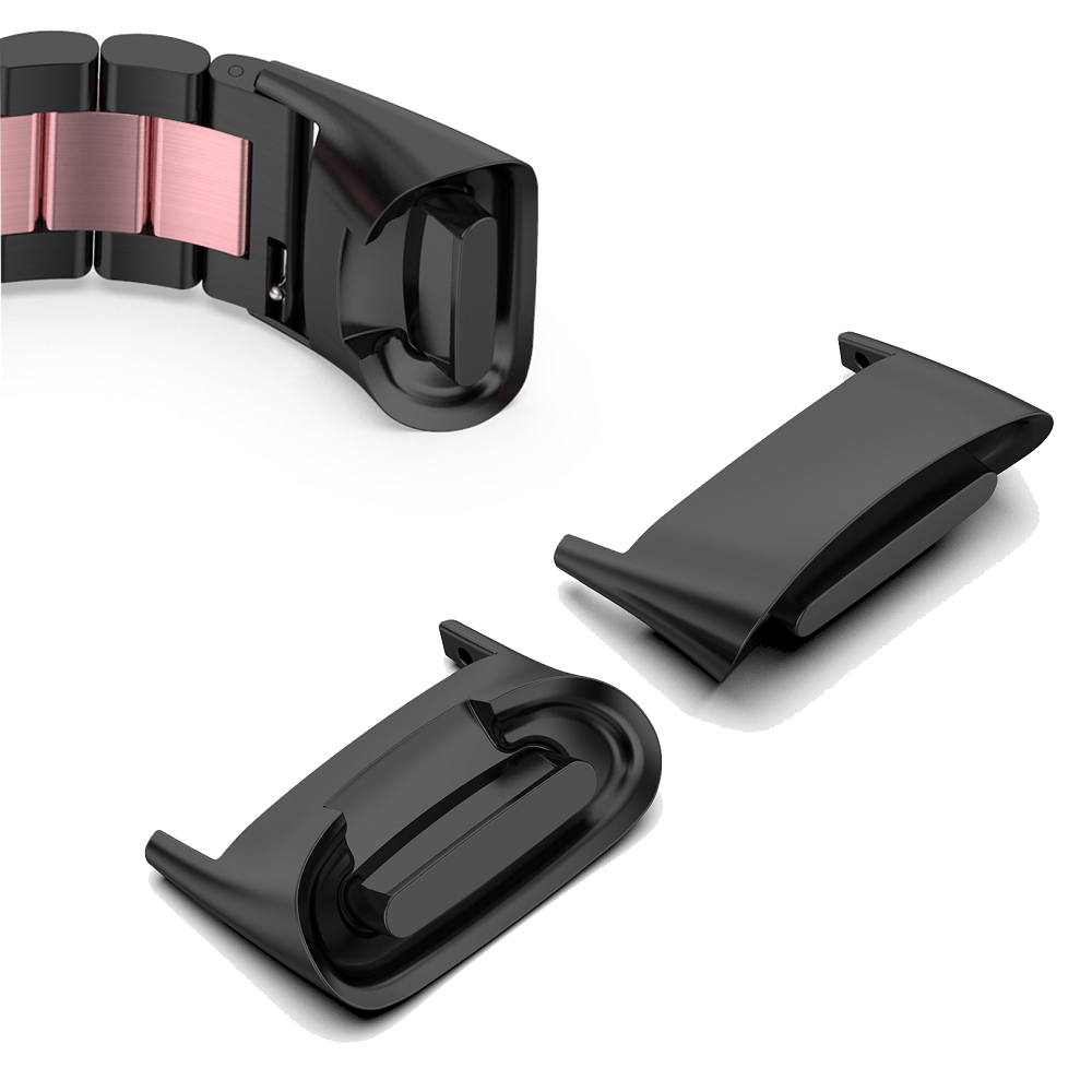 CBFC5-10 Paslanmaz Çelik İzle Bandı Kayışı Metal Adaptör Konnektörü Fitbit Şarj 5 için