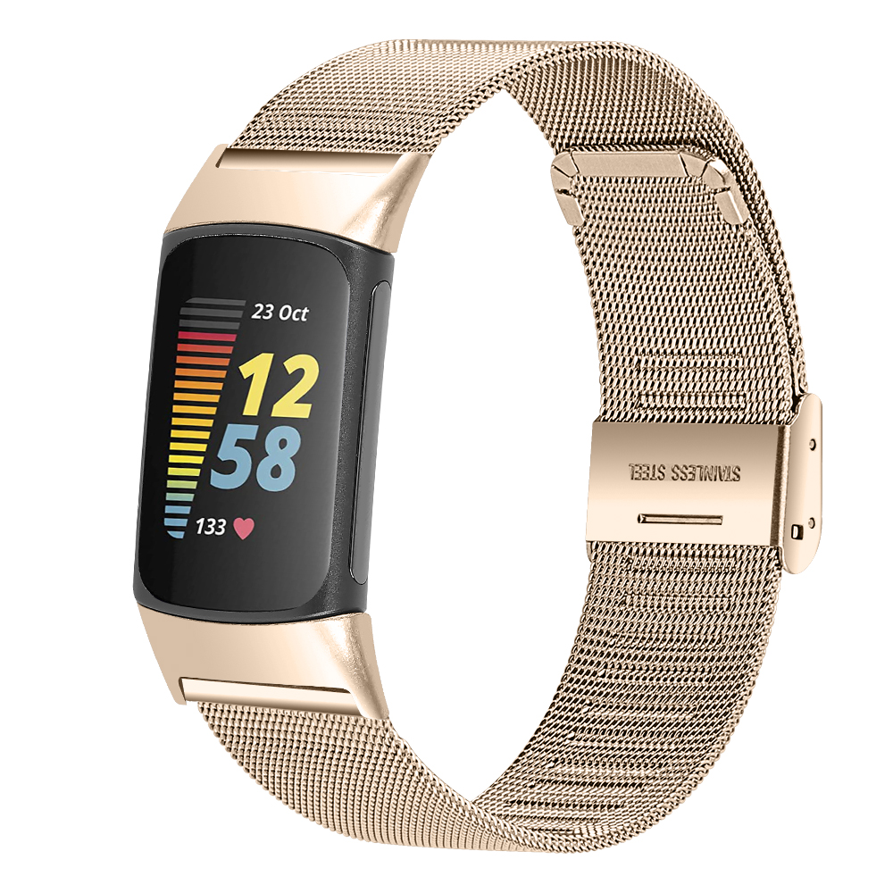 CBFC5-17 شبكة Milanese Stainless Steel Band for fitbit تهمة 5