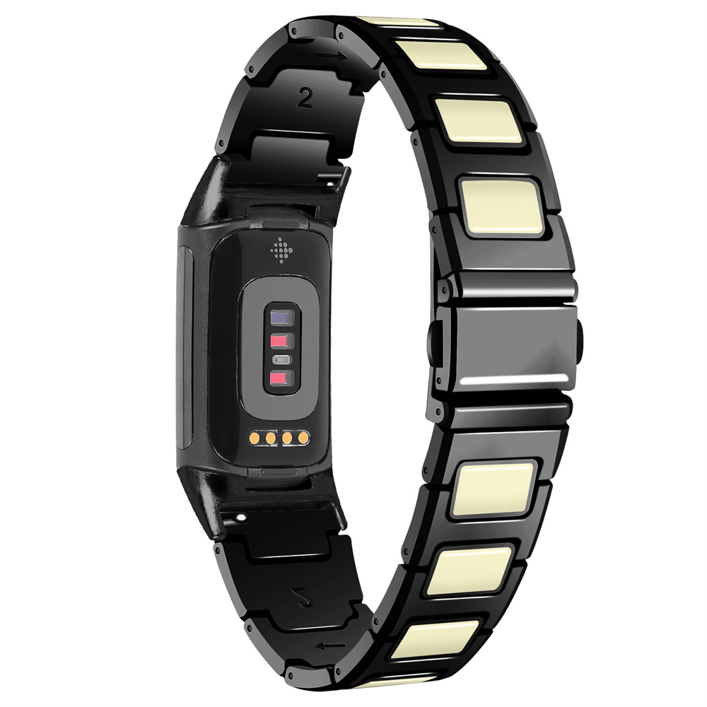 CBFC5-23 vouwbare sluiting metalen horloge armband band voor Fitbit Charge 5 Smart Watch