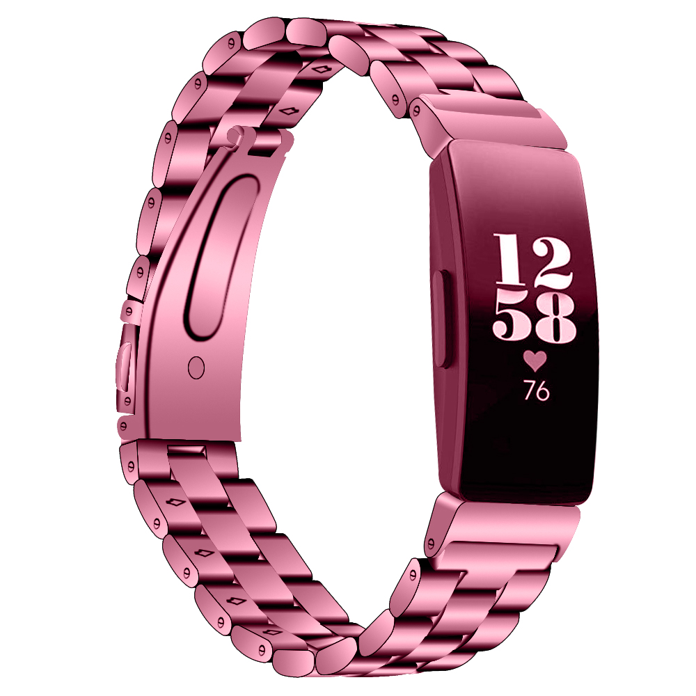 CBFC56 3-Link Zinciri Fitbit İçin Paslanmaz Çelik Watch Band Inspire / Inspire HR
