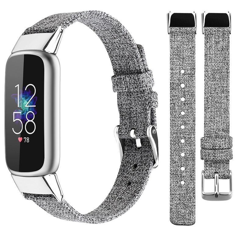 CBFL12 Wholesale Factory Price Canvas Watch Strap Band For Fitbit Luxe Wristband Smart Bracelet