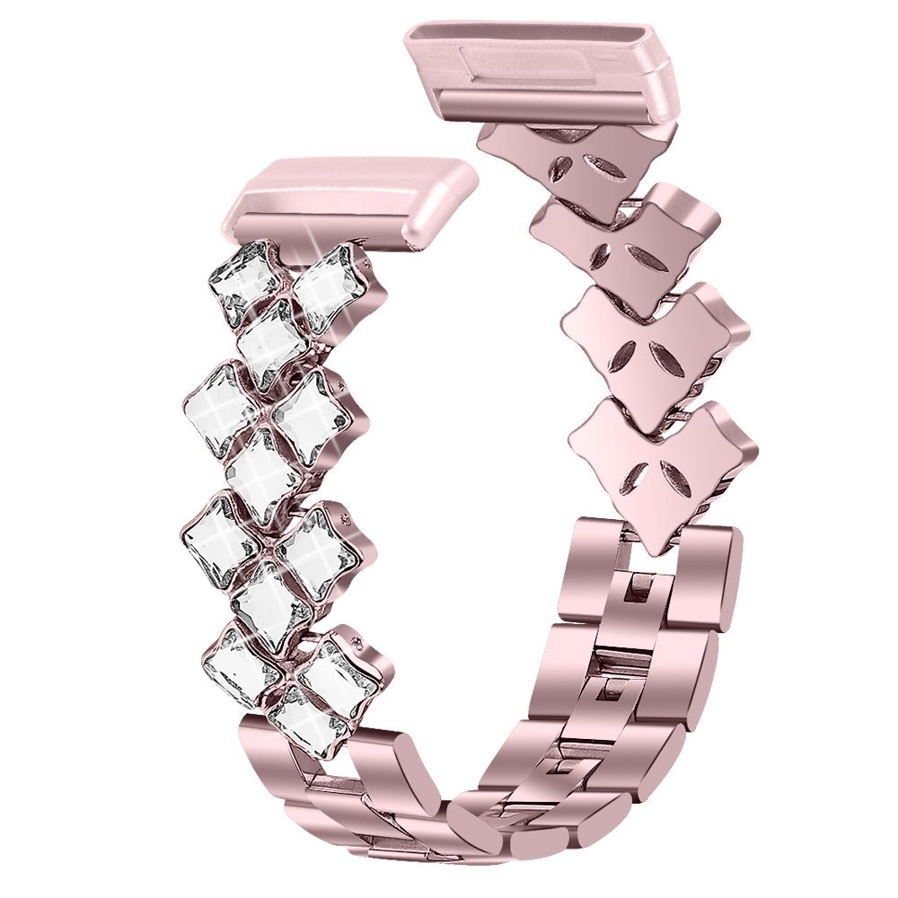 Cinturino in acciaio inox braccialetto diamante di lusso CBFV02 per Fitbit Versa 3 Sense