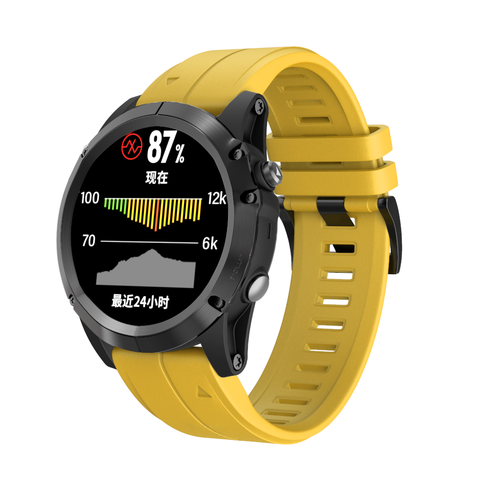 CBGM14 Easy Fit Sport Zachte Siliconen Horlogeband voor Garmin Fenix ​​6 6x Pro 5 5x Plus Descent MK1 D2 DELTA PX