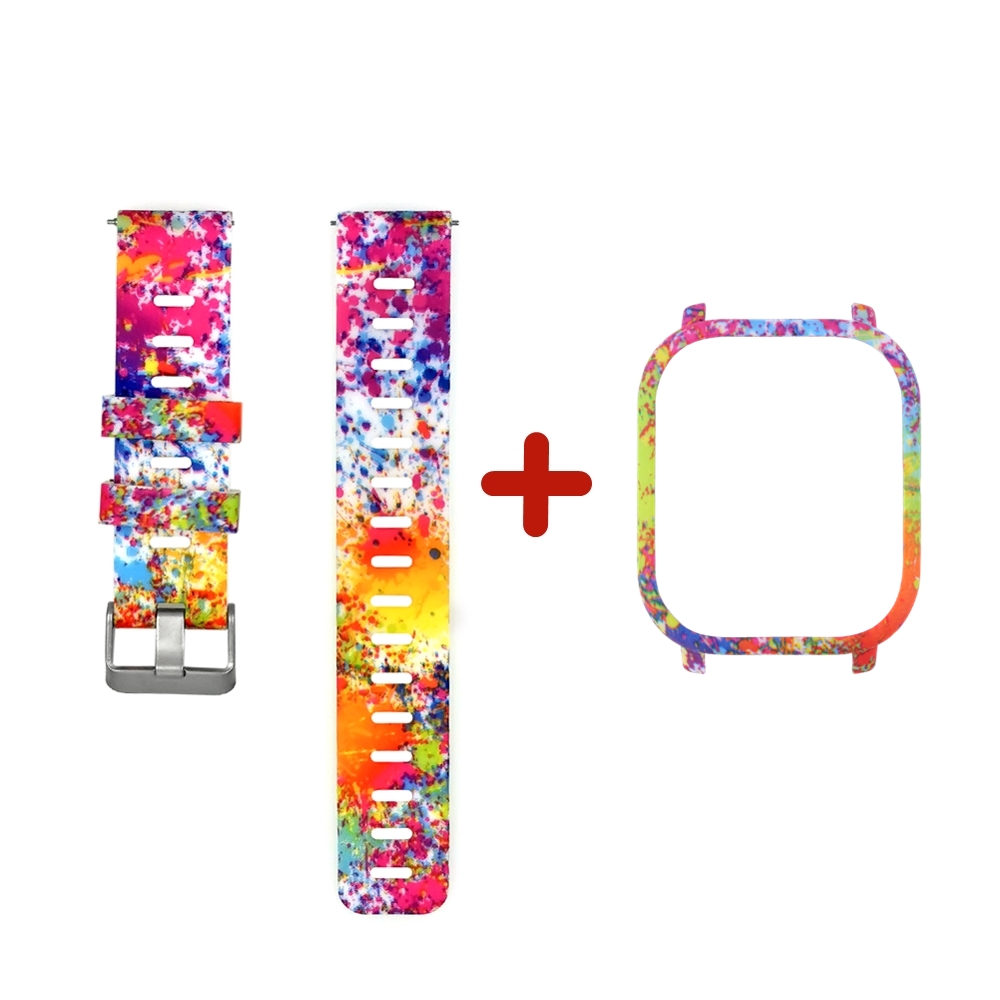 Cinturino in silicone colorato stampato CBHA-110 per Xiaomi Huami Amazfit GTS