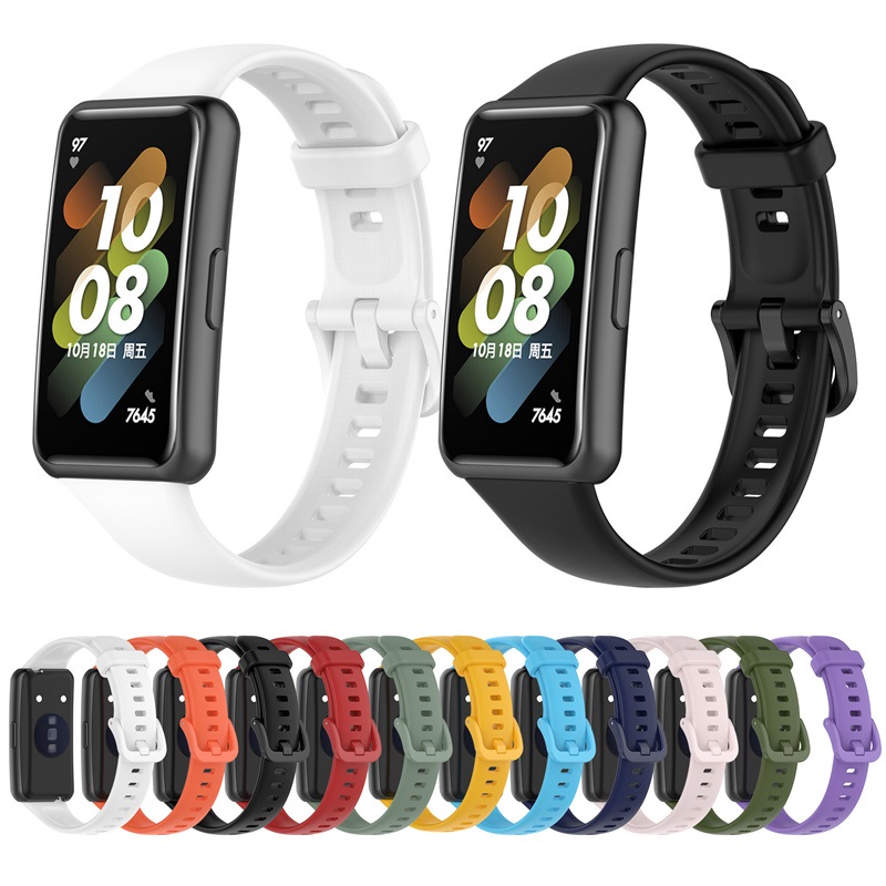CBHB7-01 Sport Silicone Watch Strap pour Huawei Band 7 Smartwatch