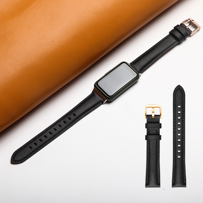 CBHB7-05 Luxury Genuine Leather Watch Strap per Huawei Band 7
