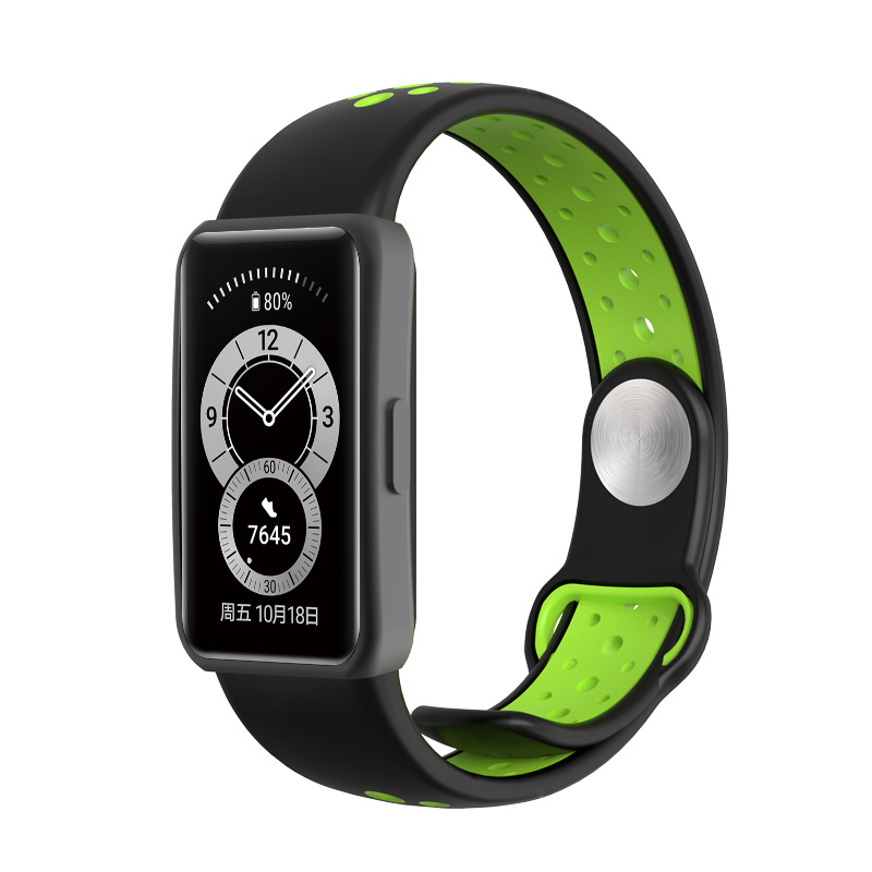 CBHHH-27 Vervanging Sport Siliconen Watch Band Polsriem voor Huawei Honor Band 6 Smart Horloges