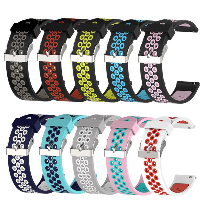 CBHW21 Dubbele kleuren Braethable siliconen horlogebandje voor Huawei Watch GT Band