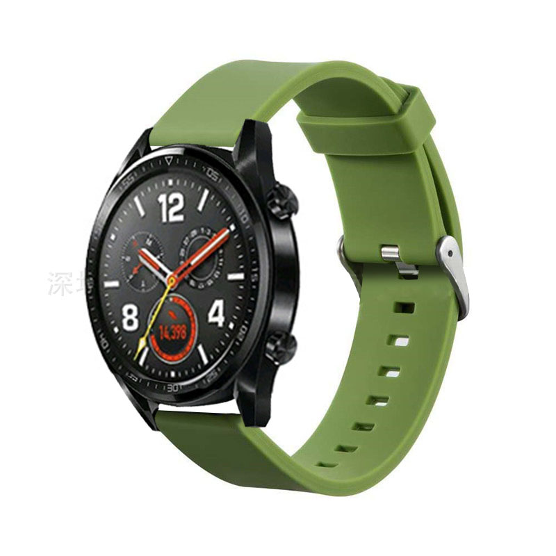 CBHW22 Solid Color Silikonowy pasek do zegarków dla Huawei Watch GT