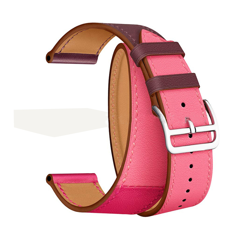 Cinturino cinturino in pelle Geniune a contrasto colore CBHW31 per Huawei Watch GT