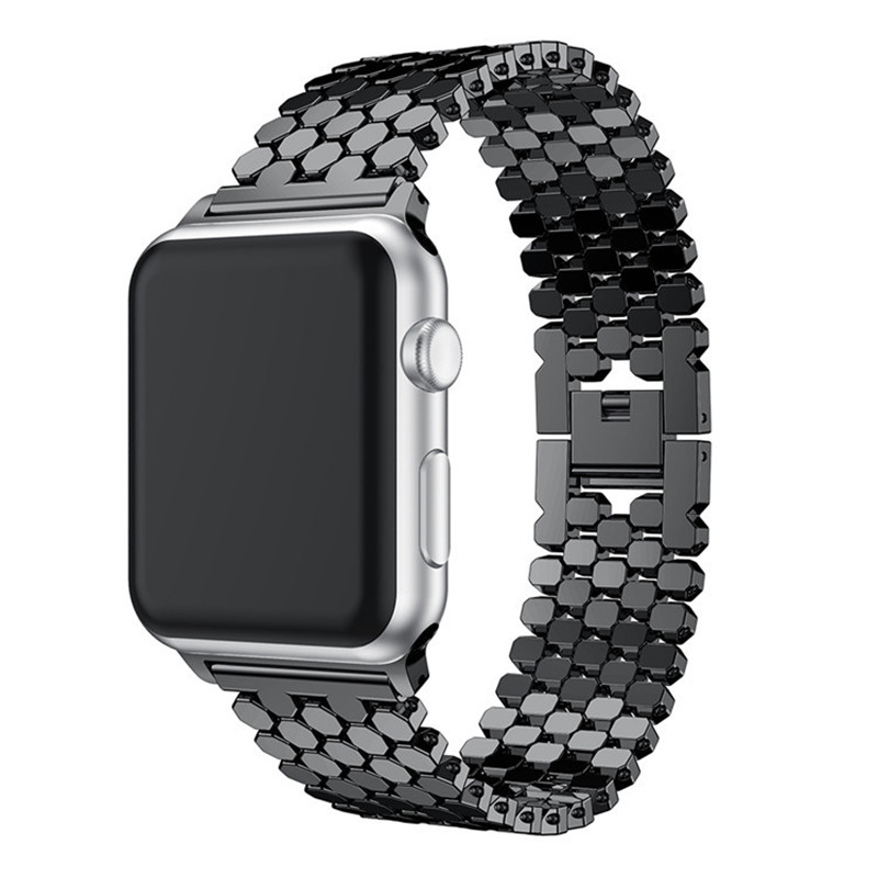 CBIW1029 Luxury Metal Link Chain Smart Watch Band For Apple Watch