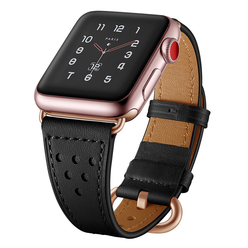 CBIW1060 Trendybay Genuine Leather Strap For Apple Watch Band 4/3/2/1