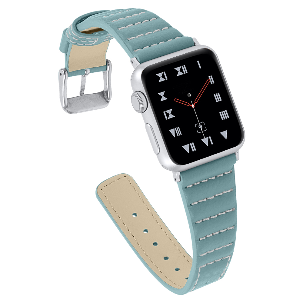 Bracelet de montre en cuir CBIW114 pour Apple Watch Series 5 4 3 2 1
