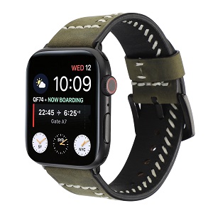 CBIW161 Bandas de reloj de cuero genuino suave para Apple Watch