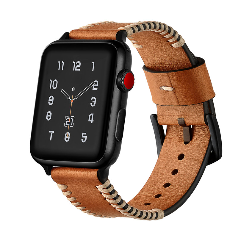 CBIW22 Apple Watch Classic Vintage Style Handmade Leather Band Wristband