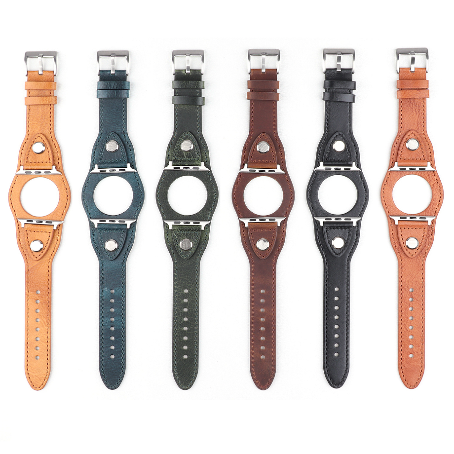 CBIW415 Designer New Luxury Genuine Leather Watch Belt For Apple Watch Strap 38mm 40mm 42mm 44mm