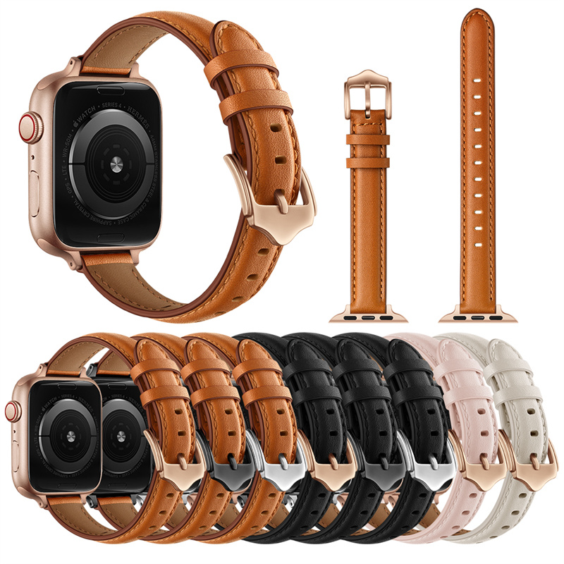 CBIW419 Bande de montre en cuir véritable pour les sangles en cuir Iwatch pour la montre Apple