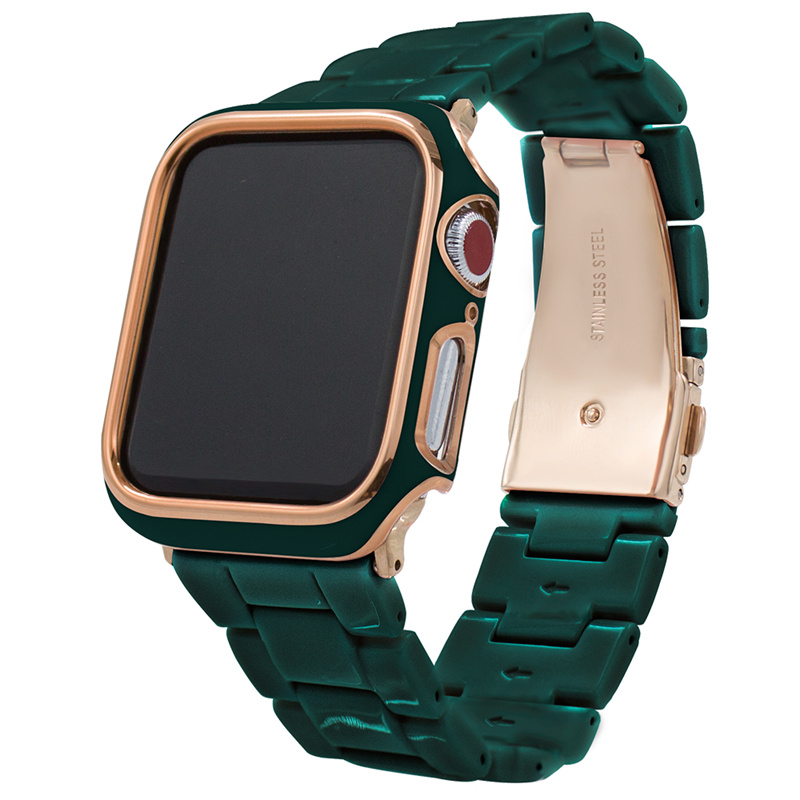 CBIW448 Trendybay Hot Selling Resin Watch Strap For Apple Watch Band and Case 44mm 40mm 38mm 42mm 41mm 45mm