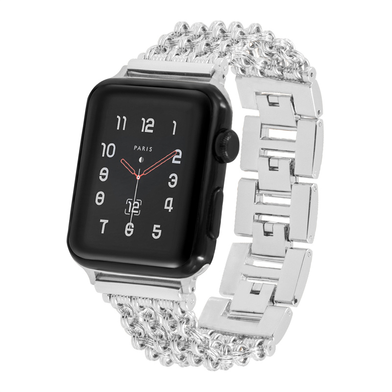 CBIW450 TrendyBay مشاهدة حزام معدني Watchband ل Apple ووتش 40 ملليمتر 44 ملليمتر 38 ملليمتر 42 ملليمتر 41 ملليمتر 45 ملليمتر