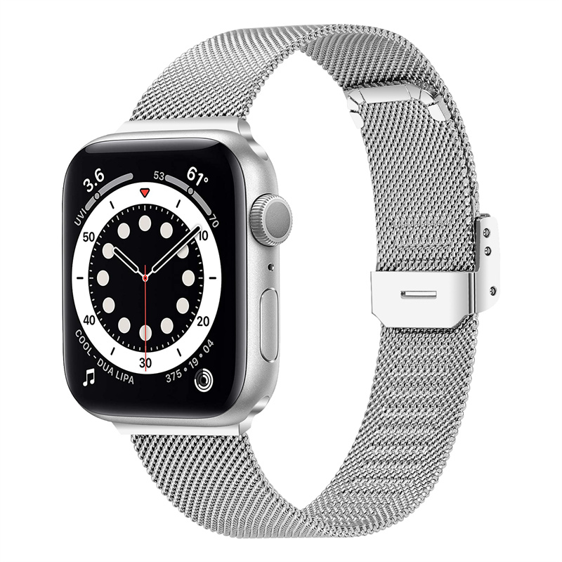 CBIW469 Mesh Milanese roestvrijstalen horlogebandjes voor Apple Iwatch 38/40 / 41mm 42/44 / 45mm