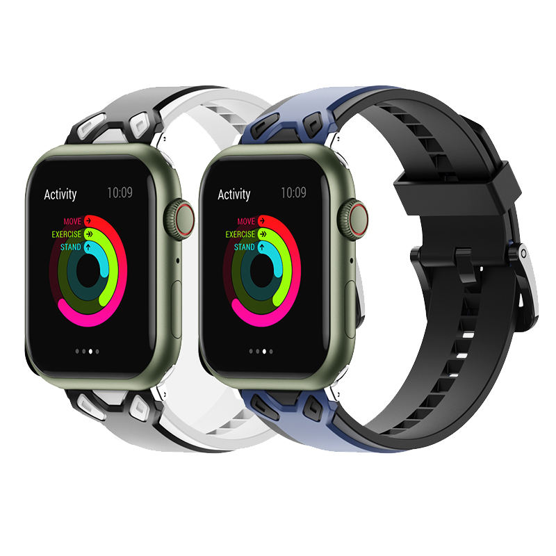 CBIW474 Sport Silicone Strap For Apple Watch 38mm 42mm 40mm 44mm 41mm 45mm