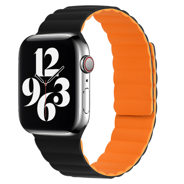 CBIW480 المغناطيسي حلقة سيليكون رابط الشريط ل Apple Watch Band Series 7 6 5 4 3 2 1