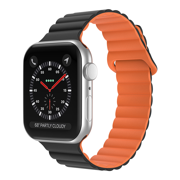 CBIW523 Magnetische lusband Siliconen horlogeband voor Apple Watch 44mm 40 mm 41 mm 45 mm 38 mm 42 mm