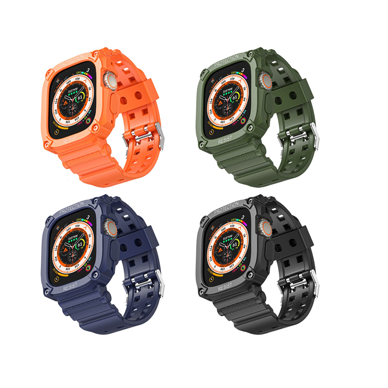 CBIW534 Sport Rugged TPU -horlogeband voor Apple Iwatch Ultra 49mm met beschermende dekking