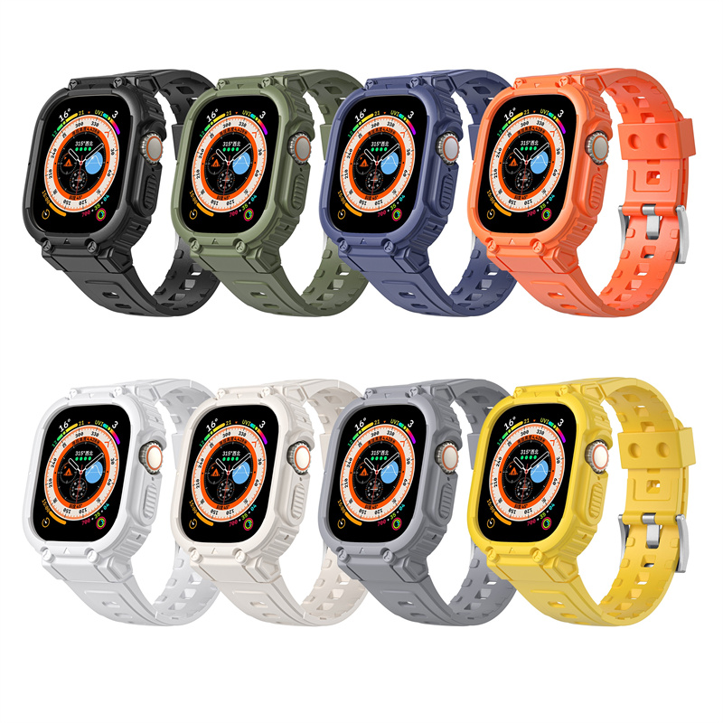 CBIW535 Shockproof TPU Watch Strap + Protect Case per Apple Watch Ultra 49mm