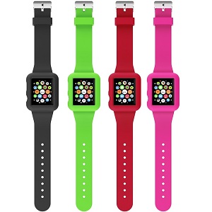 CBIW70 Soft Silione Watch Strap With Protective Case For Apple Watch