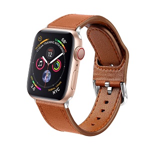 CBIW87 Banda de reloj de cuero genuino para Apple Watch Series 5 4 3 2 1