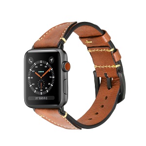 CBIW93 Bracelets de montres en cuir véritable pour Apple Watch