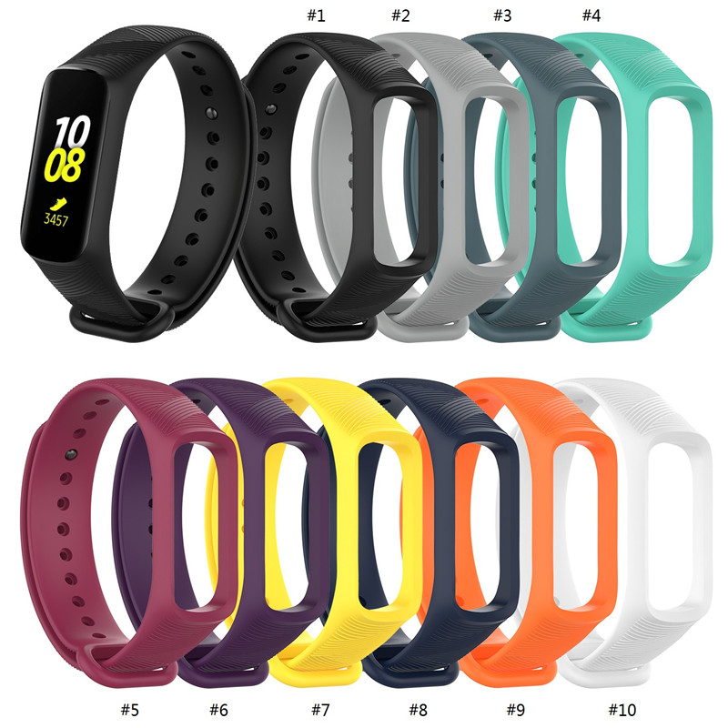 CBSF02 Verstelbare zachte siliconen horlogeband voor Samsung Galaxy Fit E R375