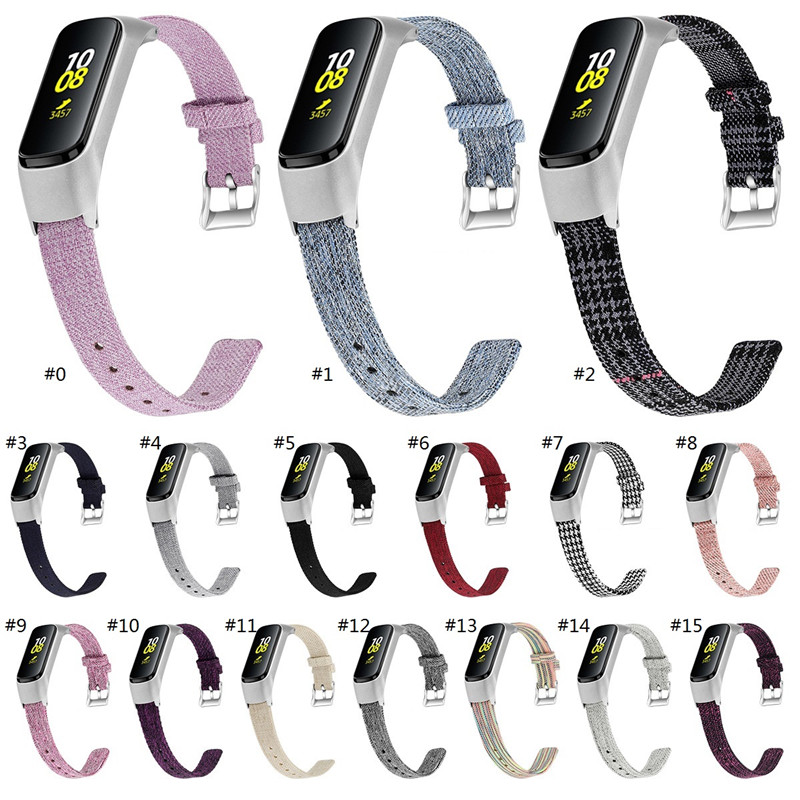 CBSF04 Bande de montre intelligente en toile pour Samsung Galaxy Fit E R375
