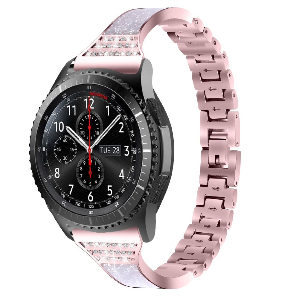 Bracelets de montre en alliage de luxe strass CBSW201 pour montre Samsung Galaxy S3
