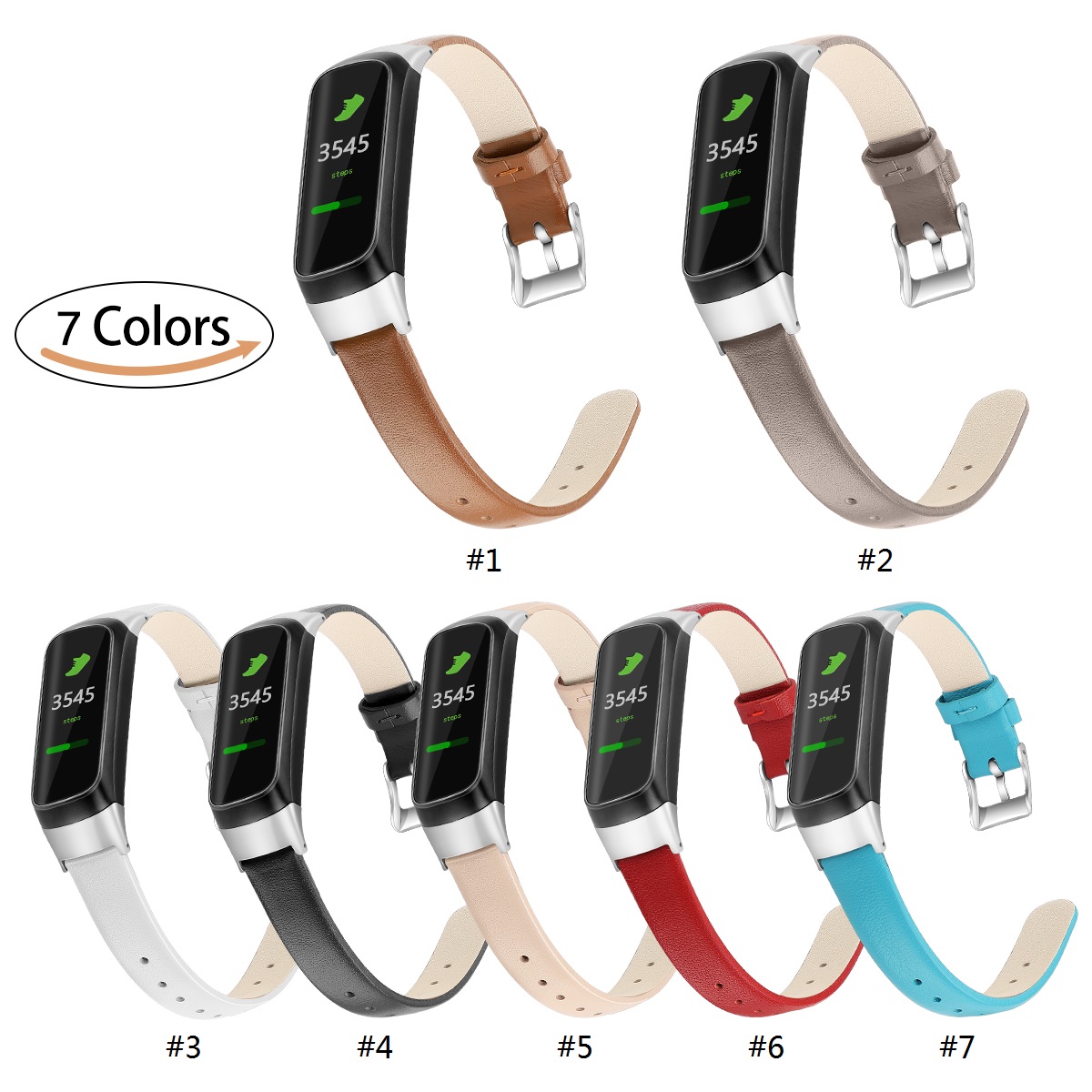 CBSW445 Cinturino orologio in pelle intelligente per Samsung Galaxy Fit R370