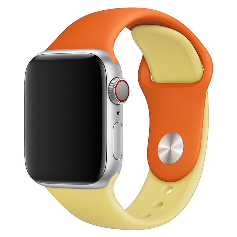 CBTN11 Nieuwe contrasterende kleur zachte siliconen horlogeband voor Apple Watch