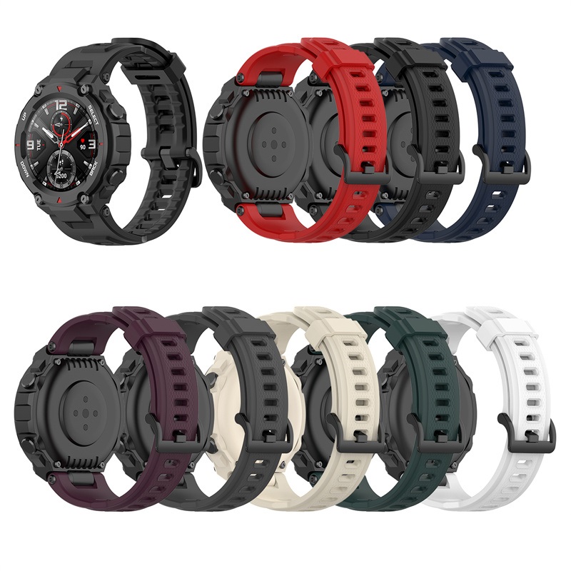 Sangle de montre en silicone de caoutchouc de sport CBTR05 pour Amazfit T-REX Pro Smartwatch