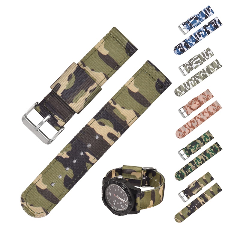 CBUS102 Modetrend Leichte, atmungsaktive 22-mm-Camouflage-Nylonarmbänder