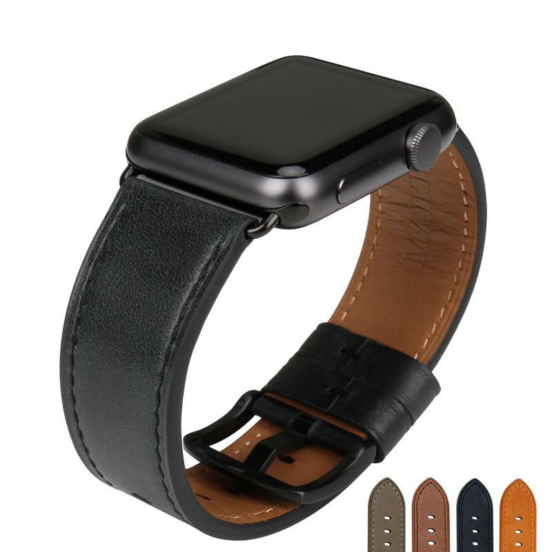 CBUW02 Quality Leather Watch Strap For Apple Watch Band 44mm 40mm 42mm 38mm